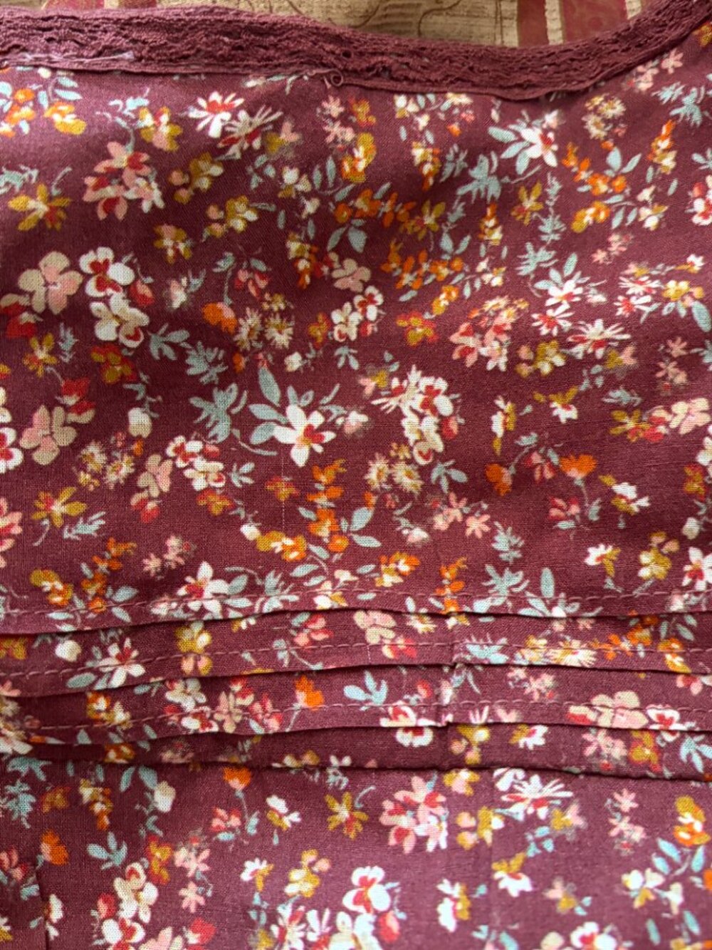 Lucky Brand 3/4 Sleeve V-Neck Mini Dress Size XXL NWT lace detail Floral - Picture 14 of 14